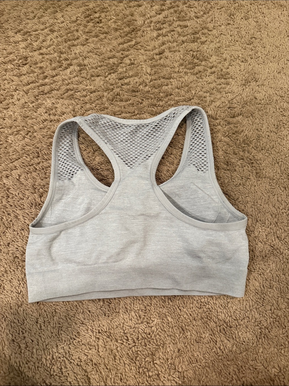 RBX Grey Razor Back Sports Bra-S - Picture 2 of 2